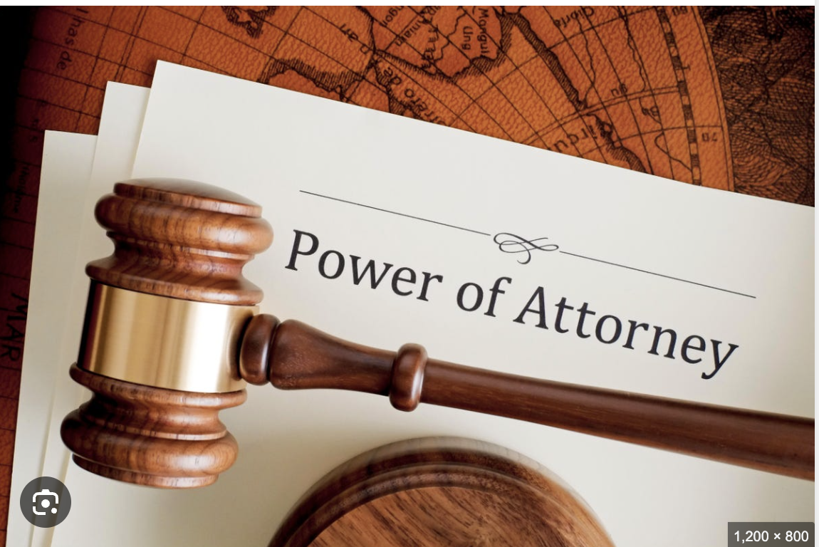 Power of attorney document for California financial estate planning